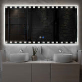 LED Spiegel Rechteckig | Touch-Schalter | Anti-Beschlag-Funktion | Neutralweißes Licht - Reyze Seria Edge Model 6